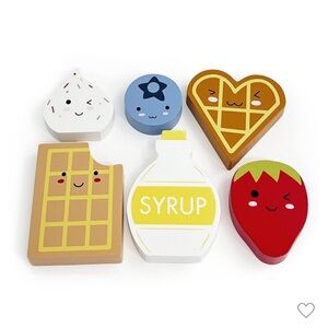 NEW Target Bullseyes Playground 6ct Wooden Waffles Stacking Puzzle Set❤️